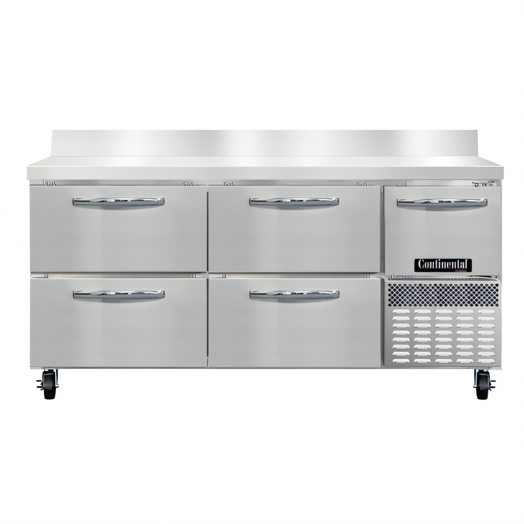 Product image #1 for Continental Refrigerator FA68NBS-D 68" Worktop Freezer Base with Drawers and Door