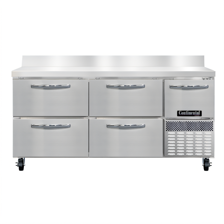 Product image #1 for Continental Refrigerator FA68NBS-D 68" Worktop Freezer Base with Drawers and Door