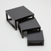 Thumbnail image #1 for American Metalcraft 3-Piece Square Wood Buffet Riser Set, Black