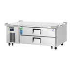 Thumbnail image #1 for Everest Refrigeration ECB52-60D2 60-Inch One-Section Chef Base Refrigerator, 2 Drawers, Stainless Steel, Self-Contained Side-Mounted Refrigeration