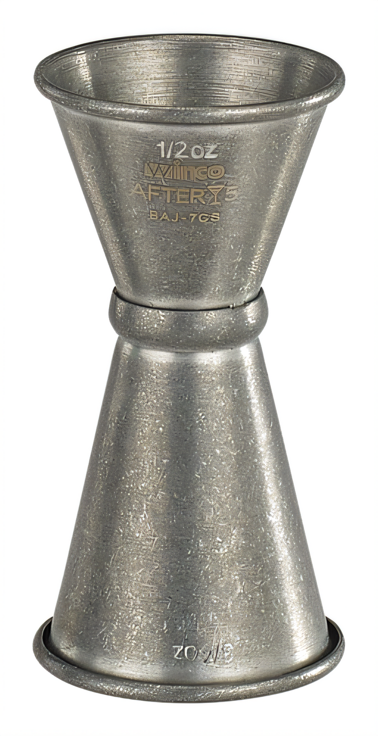 Product image #1 for Winco After 5 Crafted Steel Japanese-Style Stainless Steel Jigger, 1/2 oz x 3/4 oz