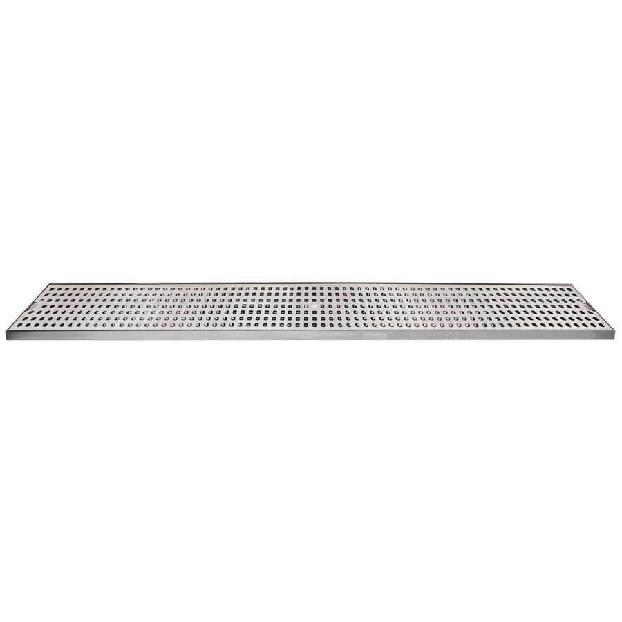Product image #1 for 39-Inch Surface Mount Stainless Steel Drip Tray with Perforated Grill and 3-1/2-Inch Drain Nipple