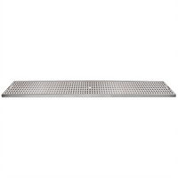 39-Inch Surface Mount Stainless Steel Drip Tray with Perforated Grill and 3-1/2-Inch Drain Nipple