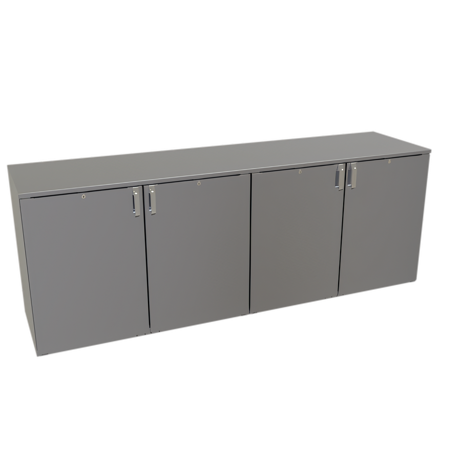Product image #1 for Glastender C1RB96 One-Zone Remote Bar Profile Back Bar Cooler, 96 Inch Wide, 4-Section