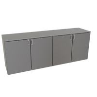 Glastender C1RB96 One-Zone Remote Bar Profile Back Bar Cooler, 96 Inch Wide, 4-Section