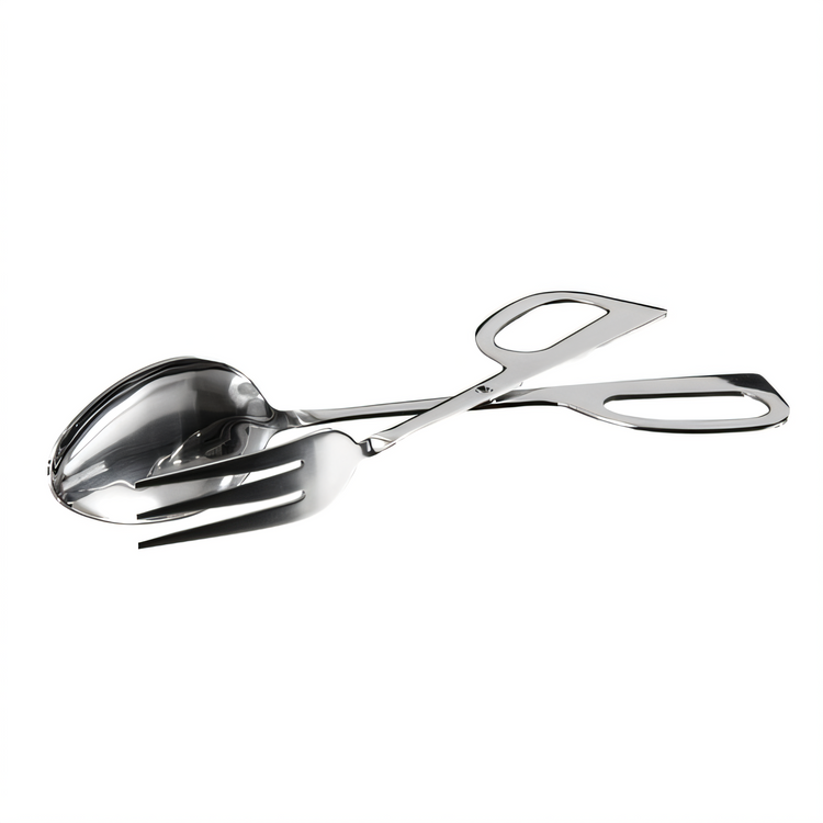 Product image #1 for Winco 10-Inch Stainless Steel Salad Tongs, Spoon/Fork Scissor Style, Satin Finish