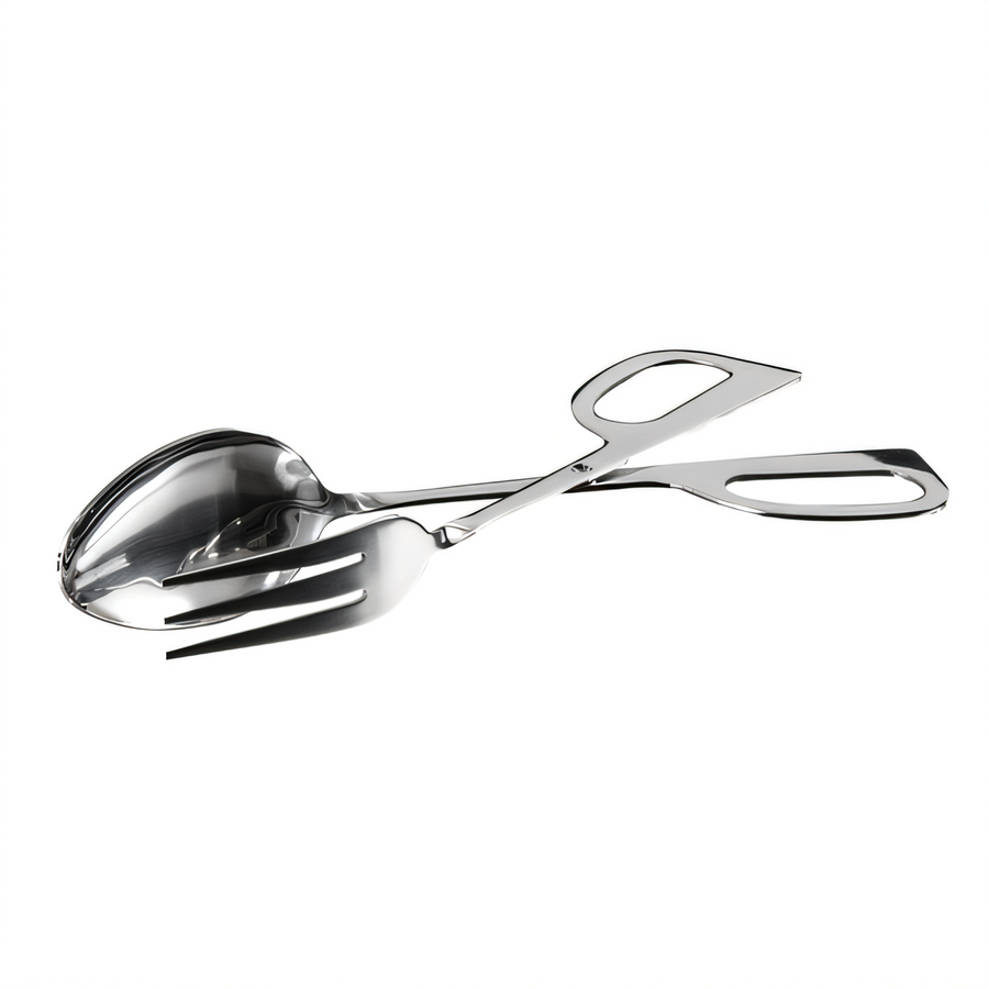 Product image #1 for Winco 10-Inch Stainless Steel Salad Tongs, Spoon/Fork Scissor Style, Satin Finish