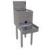 Thumbnail image #1 for Freestanding Stainless Steel Underbar Blender Station with Drainboard Top, 12 x 24 Inches