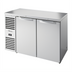 Thumbnail image #1 for True 52-Inch Two-Section Refrigerated Back Bar Cooler with Stainless Steel Countertop and Solid Locking Doors