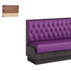 Thumbnail image #1 for ATSMFG ATS AT&S-ASWB-KR36-BT GR8 Karender Wall Booth, 36" high, Sewn Button-tuft back, Upholstery and foam fitted over a computer-cut cabinet-grade