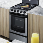 Thumbnail image #1 for Summit Commercial Summit Appliance PROEL20SS 20-Inch Freestanding Electric Coil Range, 2.3 Cu. Ft. Oven, Stainless Steel Door