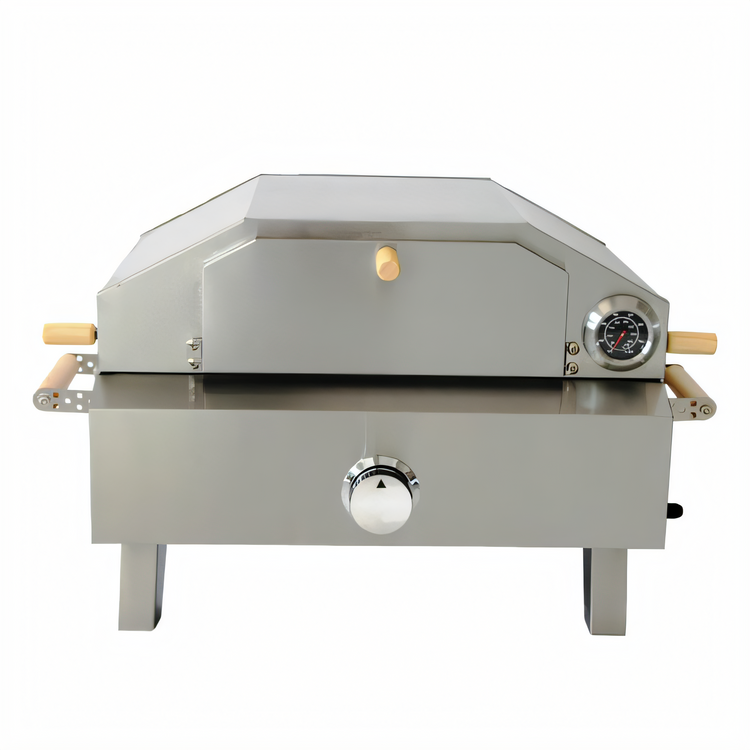 Product image #1 for Omcan 1-Deck Countertop Propane Gas Pizza Oven with Foldable Legs and Pizza Stone