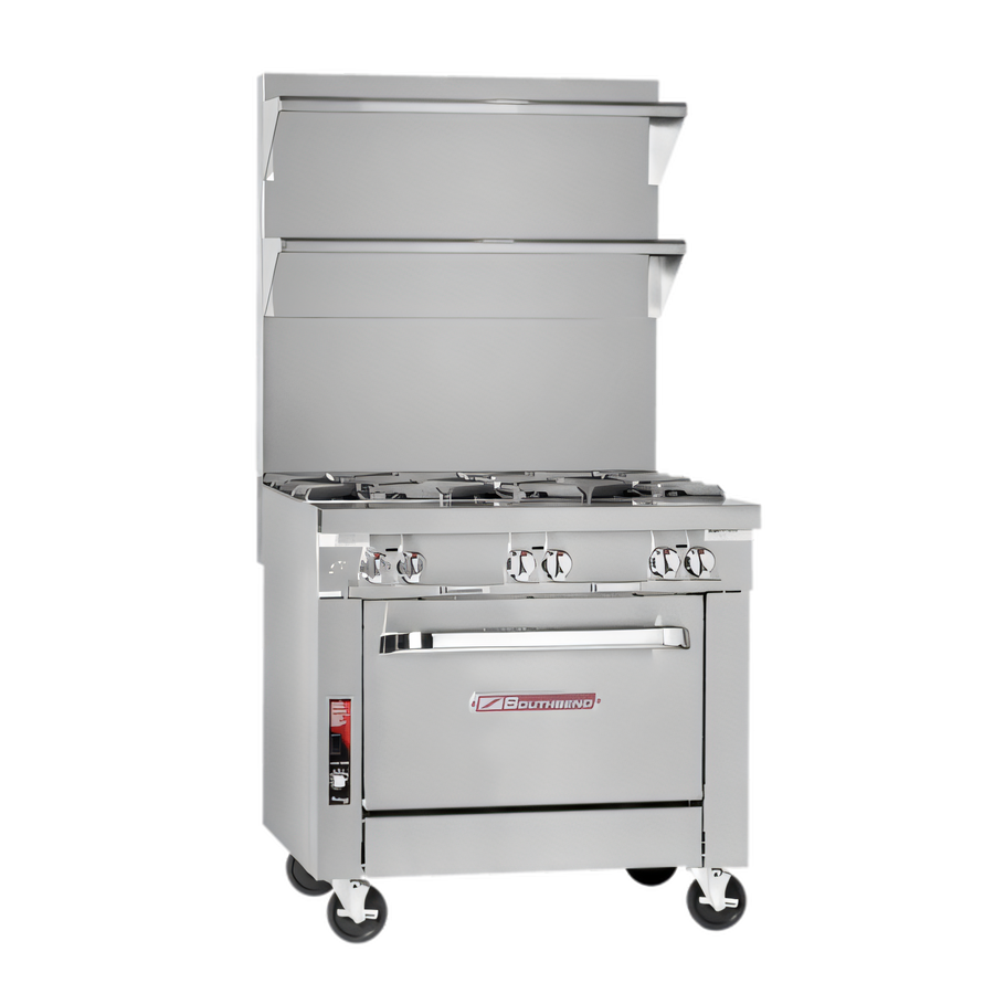 Product image #1 for Southbend Platinum Heavy Duty 16-Inch Gas Sectional Uniform Hot Top Range with Cabinet Base