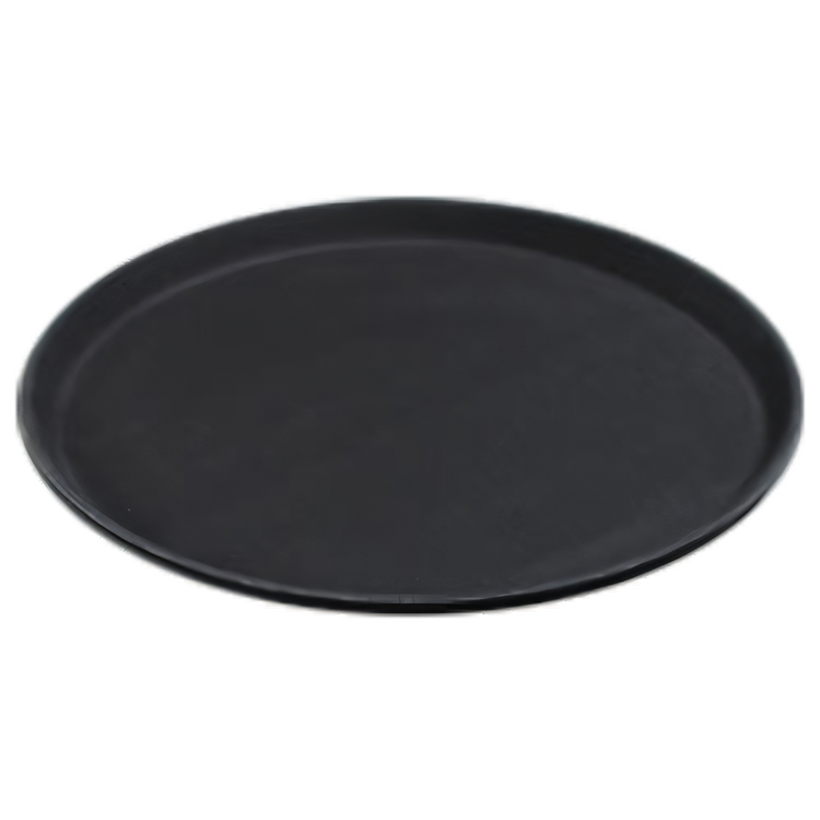 Product image #1 for GripLite® 14-5/8 Inch Round Non-Slip Serving Tray, Black Polypropylene