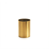 American Metalcraft Gold-Finish Stainless Steel Cylinder Sugar Packet Holder, 2