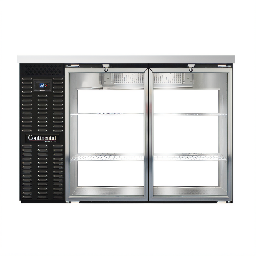Product image #1 for Continental Refrigerator BB50SNGDPT 50" Shallow Depth Pass-Thru Glass Door Back Bar Cooler