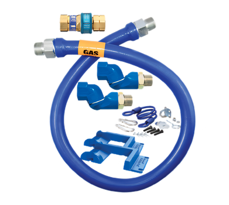 Product image #1 for Dormont Blue Hose 1-1/4 Inch x 48 Inch Moveable Gas Connector Hose Assembly