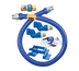 Thumbnail image #1 for Dormont Blue Hose 1-1/4 Inch x 48 Inch Moveable Gas Connector Hose Assembly
