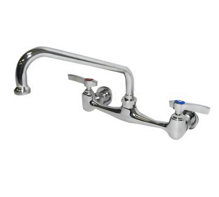 Product image #1 for Serv-Ware Wall Mount Faucet with 8-Inch Centers and 14-Inch Swing/Swivel Spout