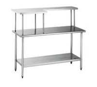 Eagle Group 72 Inch Table-Mounted Left-Side Microwave Shelf, 24 x 24 Inch Microwave Area