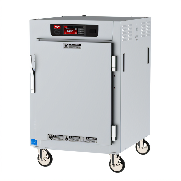 Product image #1 for Metro C5 8 Series 1/2 Height Mobile Controlled Temperature Heated Holding Cabinet with Solid Doors and Universal Wire Slides