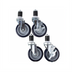 Thumbnail image #1 for 4-Inch Stem Casters Set of 4, 2 With Brakes, for Work Tables and Equipment Stands