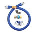 Thumbnail image #1 for Dormont Blue Hose 1 Inch I.D. x 48 Inch Moveable Natural Gas Connector with SnapFast Quick Disconnect and Restraining Cable