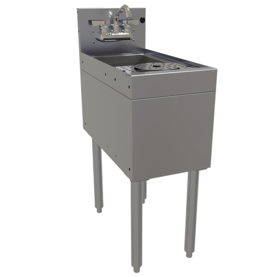 Product image #1 for Glastender MRS-12 Freestanding Stainless Steel Underbar Mixology Unit, 1-Bowl, 12 Inch W x 24 Inch D