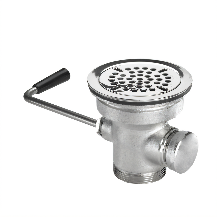 Product image #1 for Krowne Twist Waste Valve with 1-1/4 Inch Overflow Outlet and 3-1/2 Inch Sink Opening