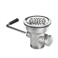 Krowne Twist Waste Valve with 1-1/4 Inch Overflow Outlet and 3-1/2 Inch Sink Opening