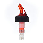 Thumbnail image #1 for Spill-Stop 789-26 1-1/4 oz Red Plastic Liquor Pourer with Black Collar