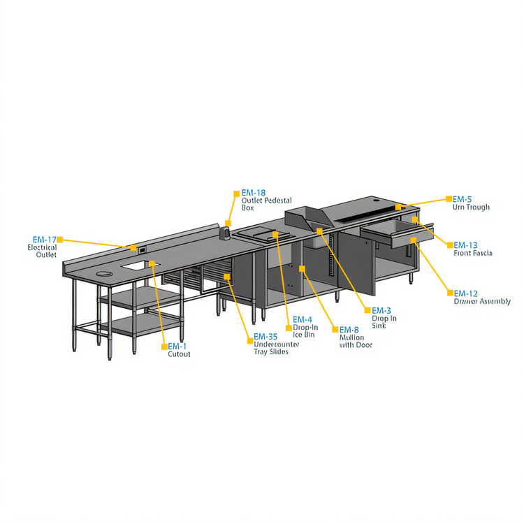 Product image #1 for BK Resources 30-Inch Drawer Assembly with Front Fascia, Drawer Sold Separately