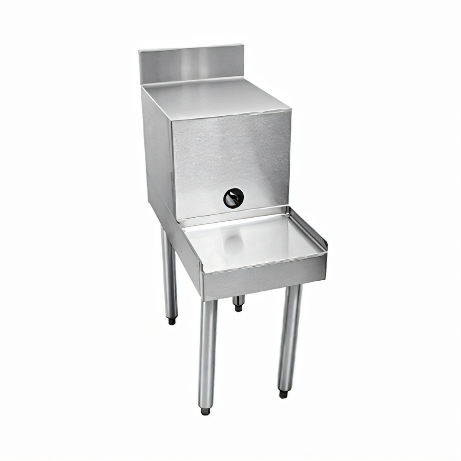 Product image #1 for CHOICE by Glastender Freestanding Stainless Steel Blender Station with Filler Board, Backsplash, and 10-Inch Blender Shelf, 18"W x 29"D