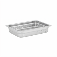 Omcan USA 1/2 Size Perforated Stainless Steel Steam Table Pan, 2-1/2 Inch Deep