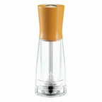 Thumbnail image #1 for Omcan USA TRE SPADE 43700 Salt Mill, 6" Tall, Beech Wood with Acrylic Base, Orange