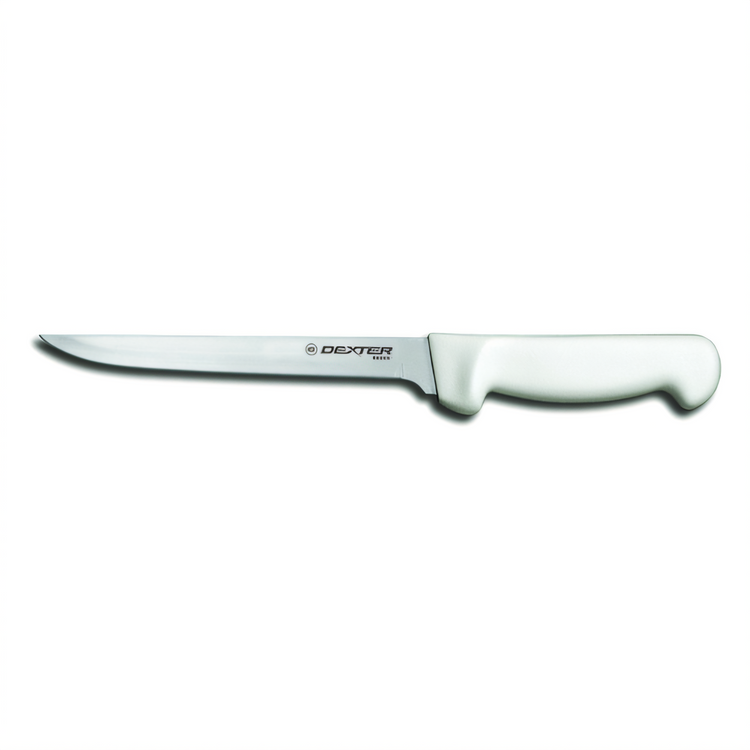 Product image #1 for Basics 8-Inch Narrow High-Carbon Steel Stamped Fillet Knife with White Polypropylene Handle
