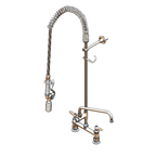 Thumbnail image #1 for T&S Brass EasyInstall B-0123-A12-V-BC Deck-Mount Pre-Rinse Faucet Unit, 8-Inch Adjustable Centers, 12-Inch Swing Nozzle, 0.65 GPM Spray Valve