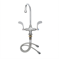 T&S Brass Single-Hole Deck-Mount Mixing Faucet with 6