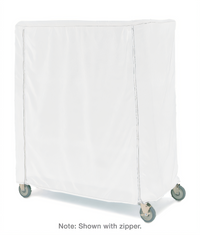 Metro Waterproof Cart Cover for Queen Mary & Banquet Carts, 60 x 24 x 62 Inch, Vinyl-Nylon Coated, White