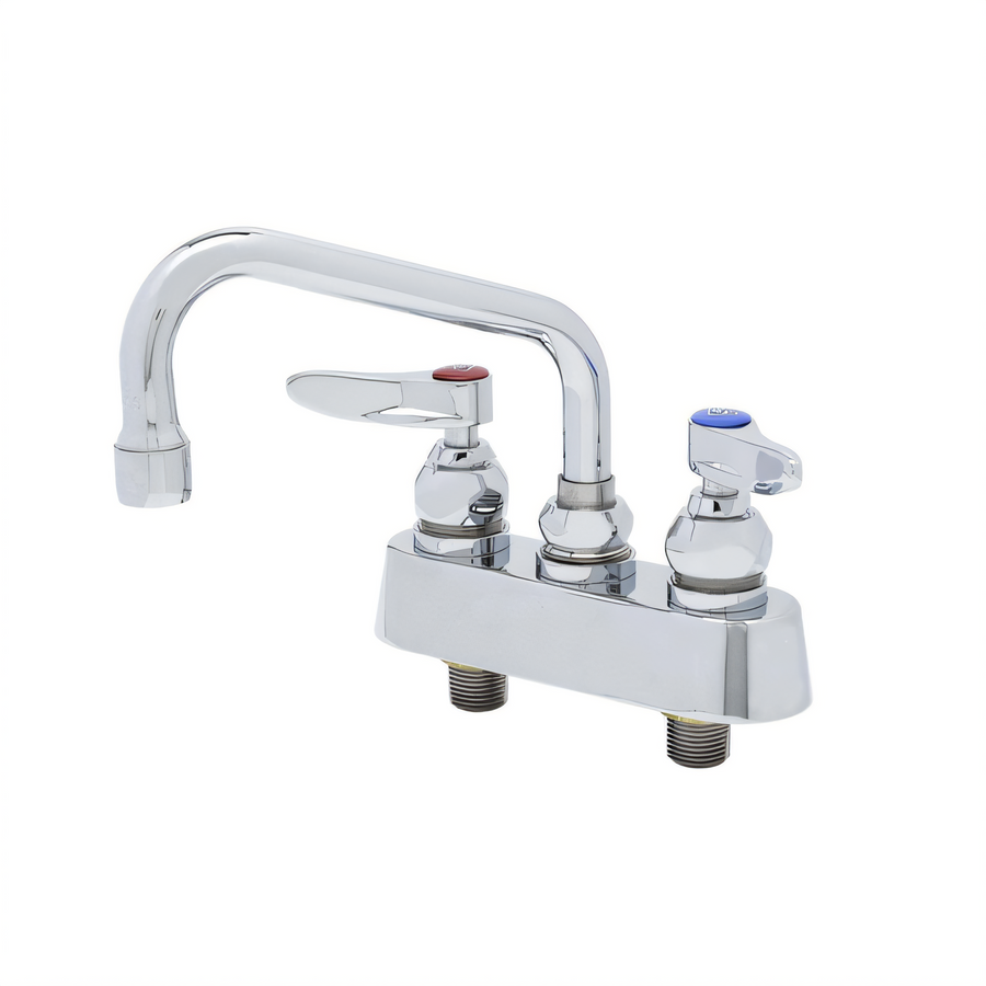 Product image #1 for T&S Brass B-1101 Deck-Mount Workboard Faucet with 8-Inch Swivel Nozzle and Quarter-Turn Eterna Cartridges