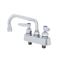 T&S Brass B-1101 Deck-Mount Workboard Faucet with 8-Inch Swivel Nozzle and Quarter-Turn Eterna Cartridges