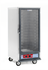 Metro C5 1 Series 3/4 Height Mobile Non-Insulated Heated Holding Cabinet with Clear Polycarbonate Door and Fixed Wire Slides