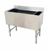 Thumbnail image #1 for Omcan 36-Inch Freestanding Stainless Steel Bar Ice Bin with 12-Inch Deep Bowl, Bottle Holder, and 3-Inch Backsplash