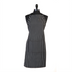 Thumbnail image #2 for Mercer Culinary Genesis Bib Apron with Pocket, 33 x 23 Inch, Adjustable Neck Strap, Black with White Chalk Stripe