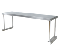 Klinger's Trading 72-Inch Table-Mount Single-Tier Overshelf, Heavy-Duty 18/430 Stainless Steel