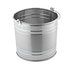 Thumbnail image #1 for Round Stainless Steel Pail with Handle, 148 oz., Dual Satin and Mirror Finish