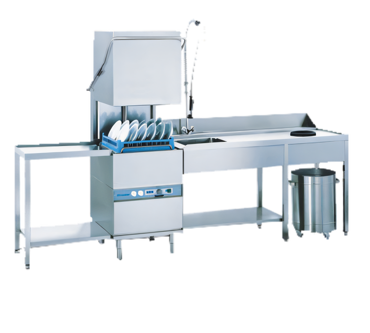 Product image #1 for Lamber L21EKS High-Temp Pass-Through Dishwasher, Gravity Drain, 20" x 20" Racks