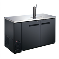 Two-Section Draft Beer Cooler/Kegerator, 19 Cu. Ft., 1 Tower, 2 Half-Keg Capacity