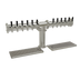 Thumbnail image #1 for Glastender PT-12-MFR 12-Faucet Pipe Tee Countertop Glycol-Cooled Draft Dispensing Tower, Mirror Finish