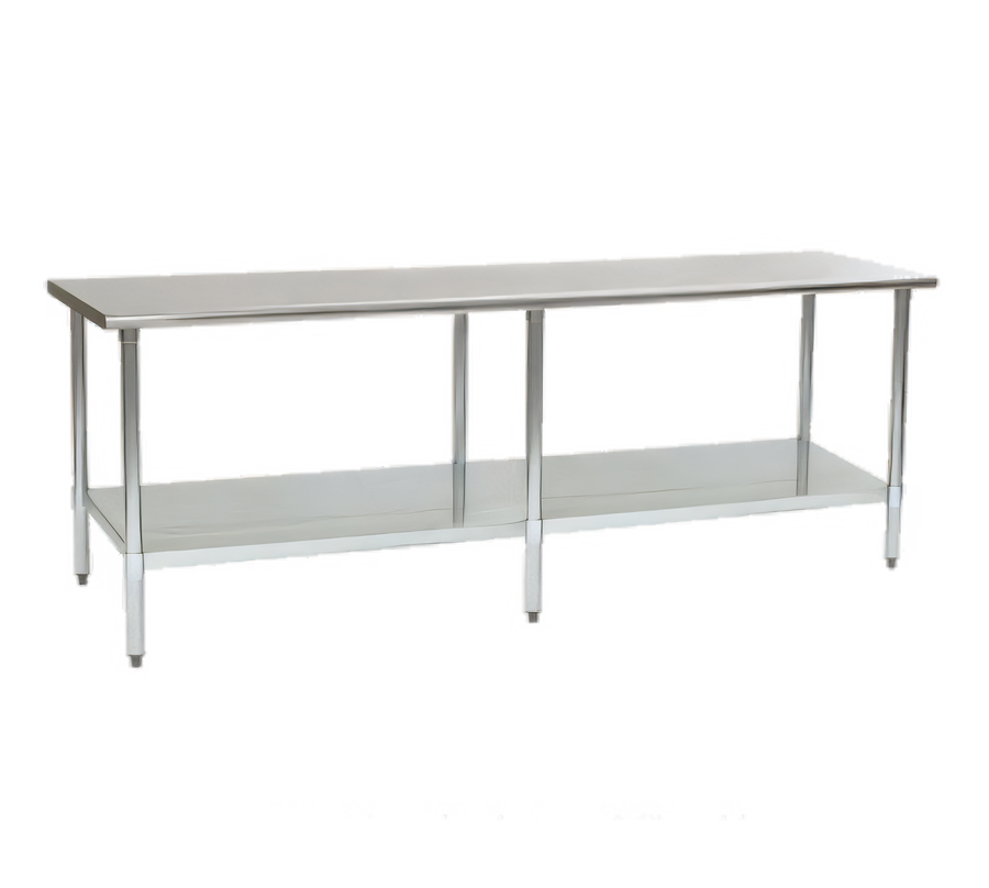 Product image #1 for Eagle Group Spec-Master 96-Inch x 30-Inch Stainless Steel Work Table with Adjustable Galvanized Undershelf
